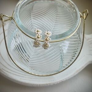 Stainless steel little flowers hoops